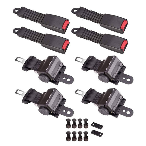 DURAFORCE Retractable Golf Cart Lap Seat Belts 4 Sets for EZGO Yamaha Club Car