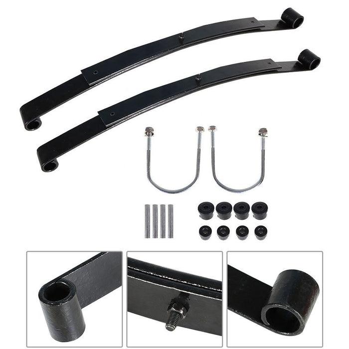 DURAFORCE Heavy Duty Rear 2 Leaf Spring Kit w/ Bushings & Sleeves for EZGO RXV Golf Cart