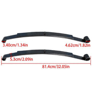 DURAFORCE Heavy Duty Rear 2 Leaf Spring Kit w/ Bushings & Sleeves for EZGO RXV Golf Cart