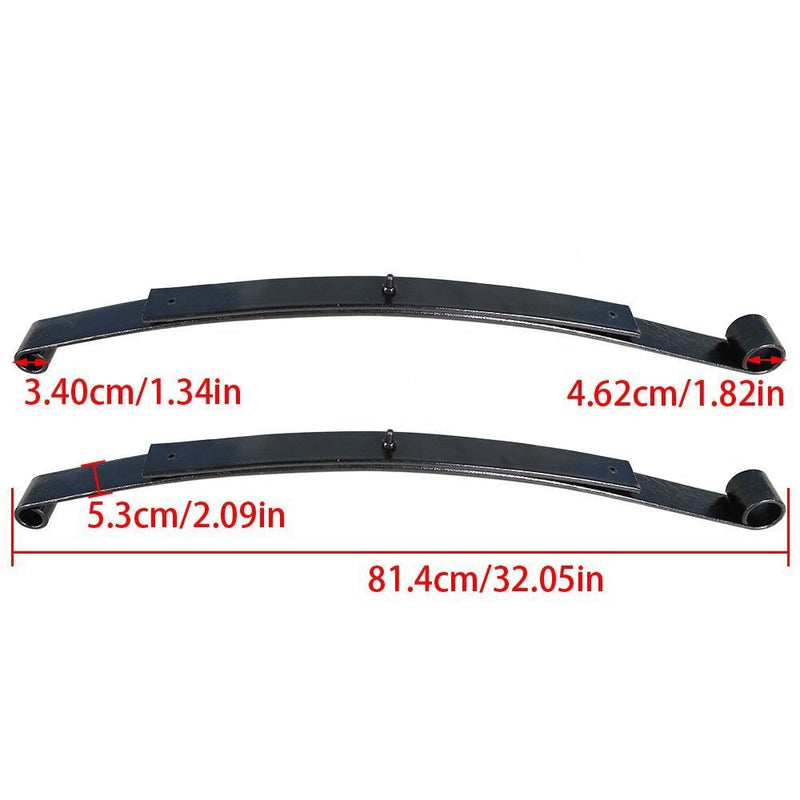 DURAFORCE Heavy Duty Rear 2 Leaf Spring Kit w/ Bushings & Sleeves for EZGO RXV Golf Cart