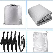 DURAFORCE Waterproof Boat Cover Gray for 21-24FT Trailerable Pontoon Fabric