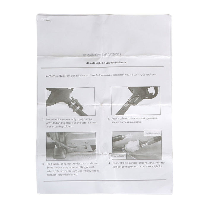 DURAFORCE Golf Cart LED Turn Signal Kit w/Horn Brake Light Switch 12V for 86-15 EZGO