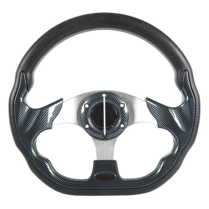 DURAFORCE Carbon Fiber Golf Cart Steering Wheel for EZGO Yamaha Club Car