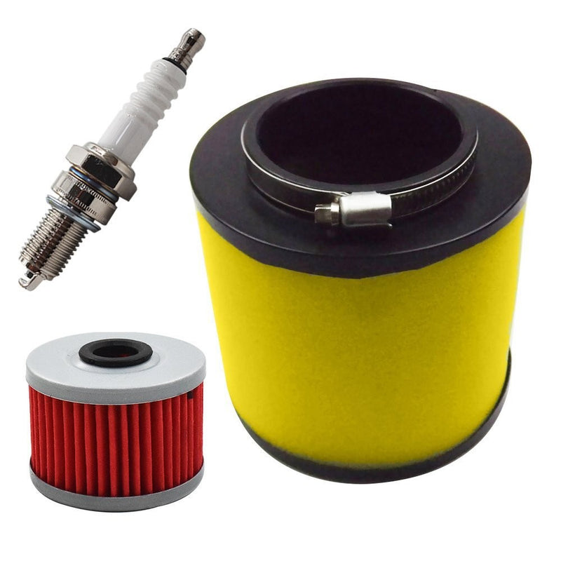 DURAFORCE Honda ATV Air, Oil Filter & Spark Plug Kit Foreman 400 450 Rancher 350