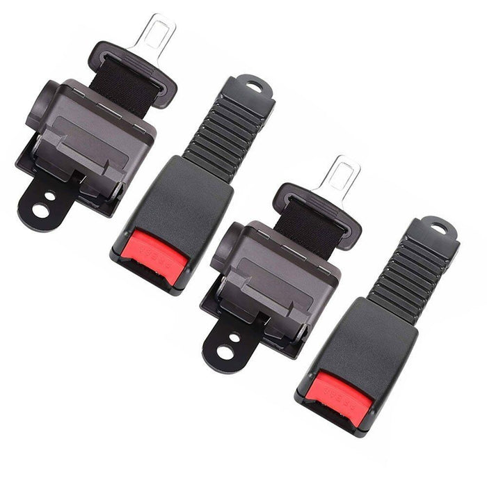 DURAFORCE 2x 42" Universal Golf Cart Retractable Lap Seat Belts Front & Rear Safety Belts