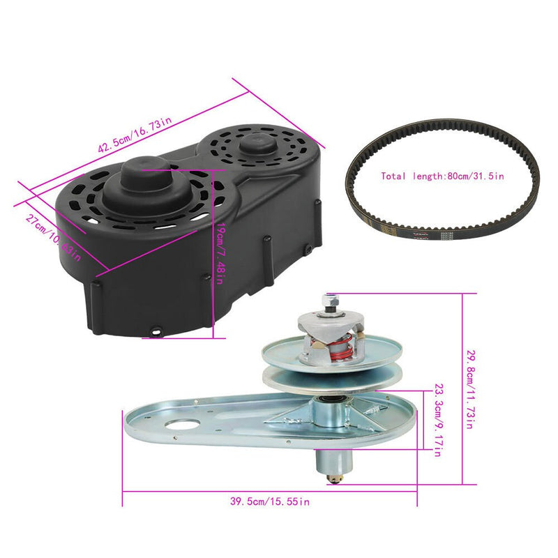 DURAFORCE Go Kart Torque Converter Kit 40 Series Clutch Pulley 8-16HP Driver Driven