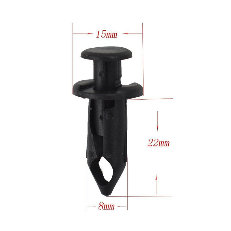 DURAFORCE 100x 8mm ATV Retainer Clips Push Pin Splash Guard Body Panel for Honda UTV