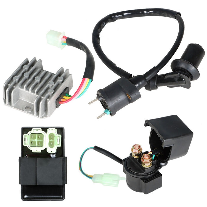 DURAFORCE 125-150cc GY6 ATV Go Kart Electric Ignition Coil CDI Relay Regulator Set