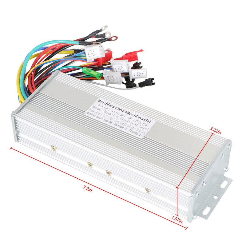 DURAFORCE Brushless Motor Speed Controller 48V/72V 1000W for Electric E-Bike Bike