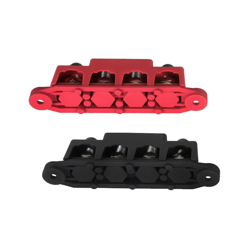 DURAFORCE Unused 4 Post 12V 250A Busbar Power Distribution Red & Black Pair 5/16