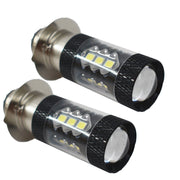 DURAFORCE 80W LED Fog Headlight Bulbs for Honda Recon 250 TRX250TE 2002-2004 Pair