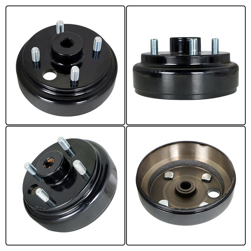 DURAFORCE Golf Cart Rear Brake Hub Drum & Shoe Spring Kit for EZGO TXT Electric 96+