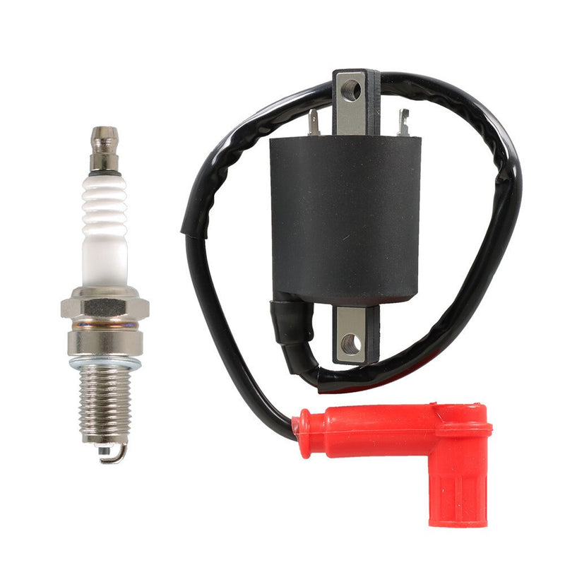 DURAFORCE Ignition Coil & Spark Plug for Yamaha G2 1985-1991 G5 1990-1995 Golf Cart