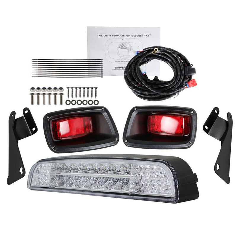 DURAFORCE EZGO TXT 1996-2013 LED Light Bar Taillights Kit with Wiring & Brackets