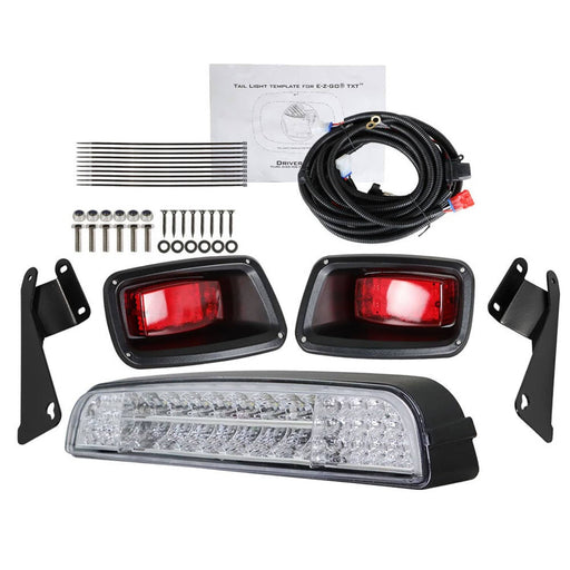 DURAFORCE EZGO TXT 1996-2013 LED Light Bar Taillights Kit with Wiring & Brackets