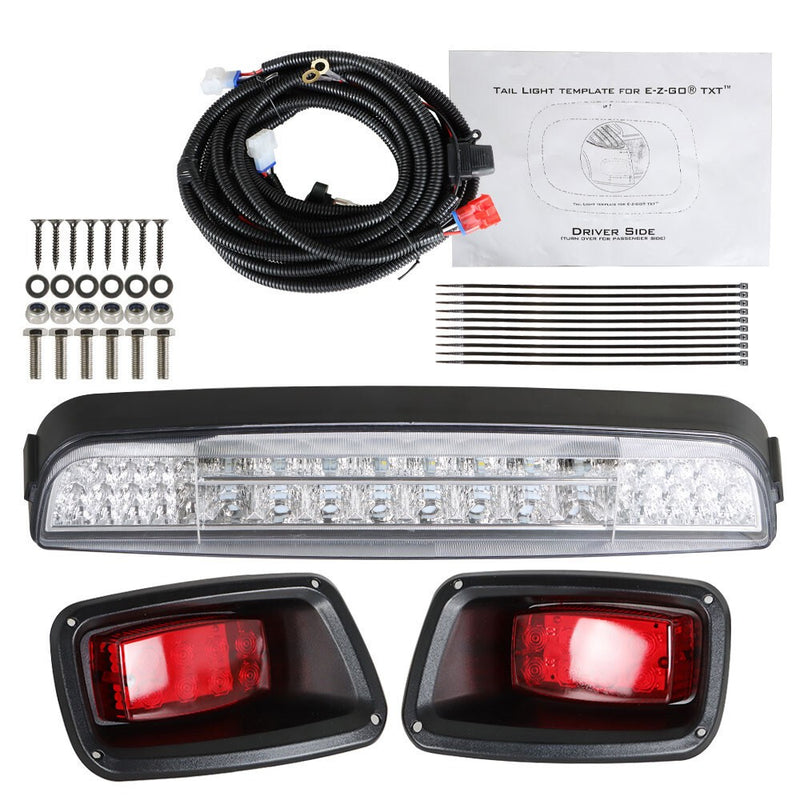 DURAFORCE EZGO TXT 1996-2013 LED Light Bar Taillights Kit with Wiring & Brackets