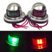DURAFORCE 12V Stainless Steel LED Bow Navigation Lights Pair for Boat Yacht Pontoon