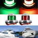 DURAFORCE 12V Stainless Steel LED Bow Navigation Lights Pair for Boat Yacht Pontoon