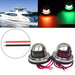 DURAFORCE 12V Stainless Steel LED Bow Navigation Lights Pair for Boat Yacht Pontoon