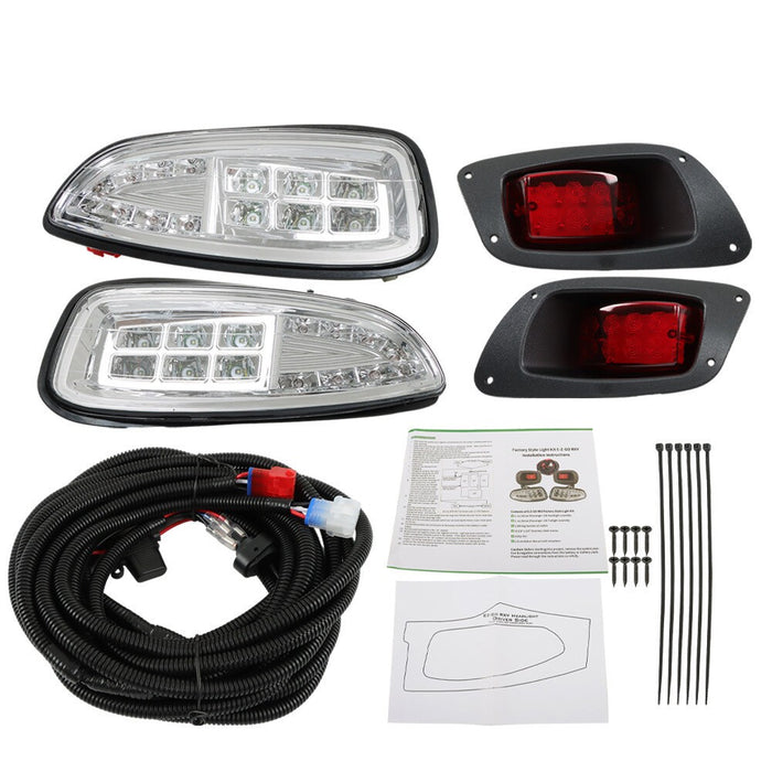 DURAFORCE 2016+ EZGO RXV Full LED Headlights & Tail Lights Golf Cart Light Kit