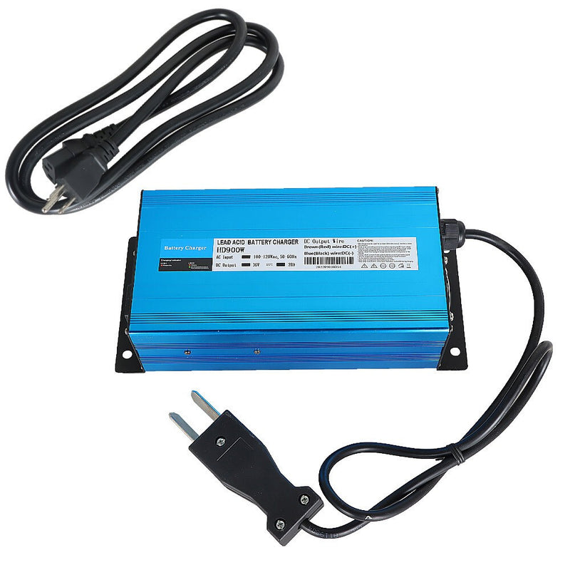 DURAFORCE 36V 20A Crowfoot Plug Battery Charger for Club Car EZGO Yamaha Golf Cart