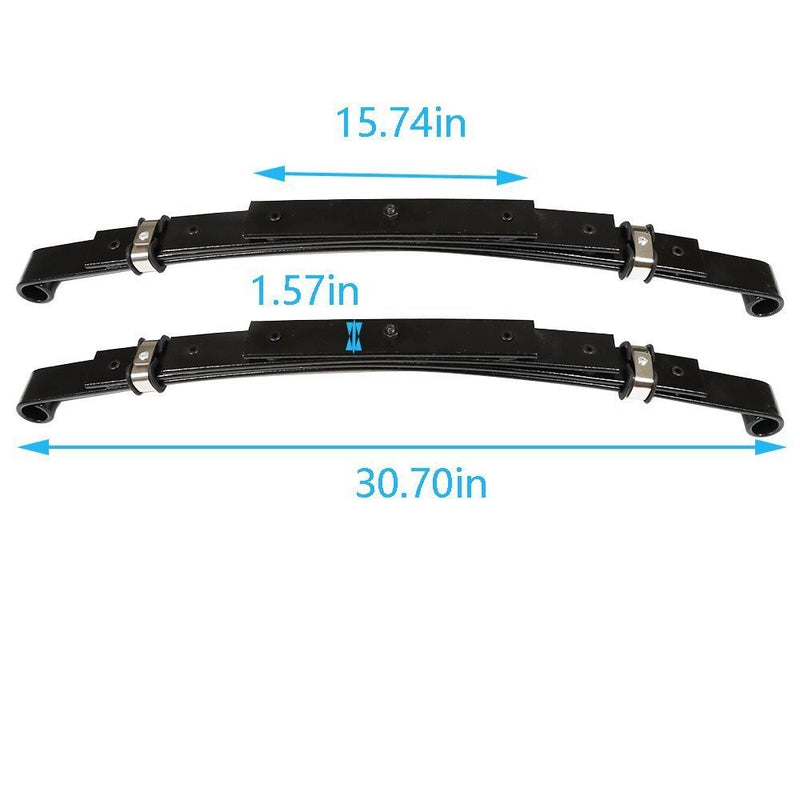 DURAFORCE Heavy Duty Rear 4-Leaf Springs for EZGO TXT 1995-2013 Golf Cart Set of 2