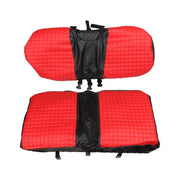 DURAFORCE 4PCS Red Diamond Stitch Front & Rear Seat Covers for EZGO Medalist TXT 94-13