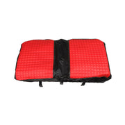 DURAFORCE 4PCS Red Diamond Stitch Front & Rear Seat Covers for EZGO Medalist TXT 94-13