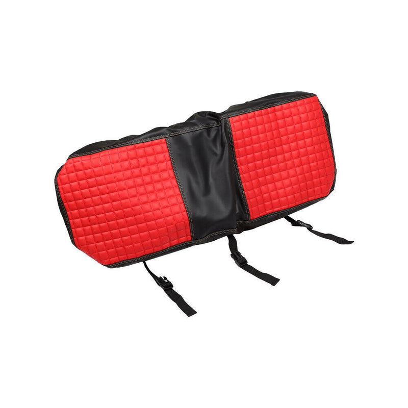 DURAFORCE 4PCS Red Diamond Stitch Front & Rear Seat Covers for EZGO Medalist TXT 94-13