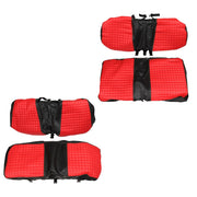 DURAFORCE Red Golf Cart Seat Cover Diamond Stitch Front Rear Club Car Precedent 2004+