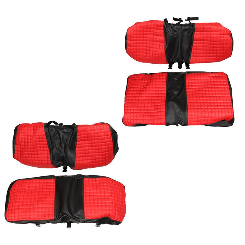 DURAFORCE Red Golf Cart Seat Cover Diamond Stitch Front Rear Club Car Precedent 2004+