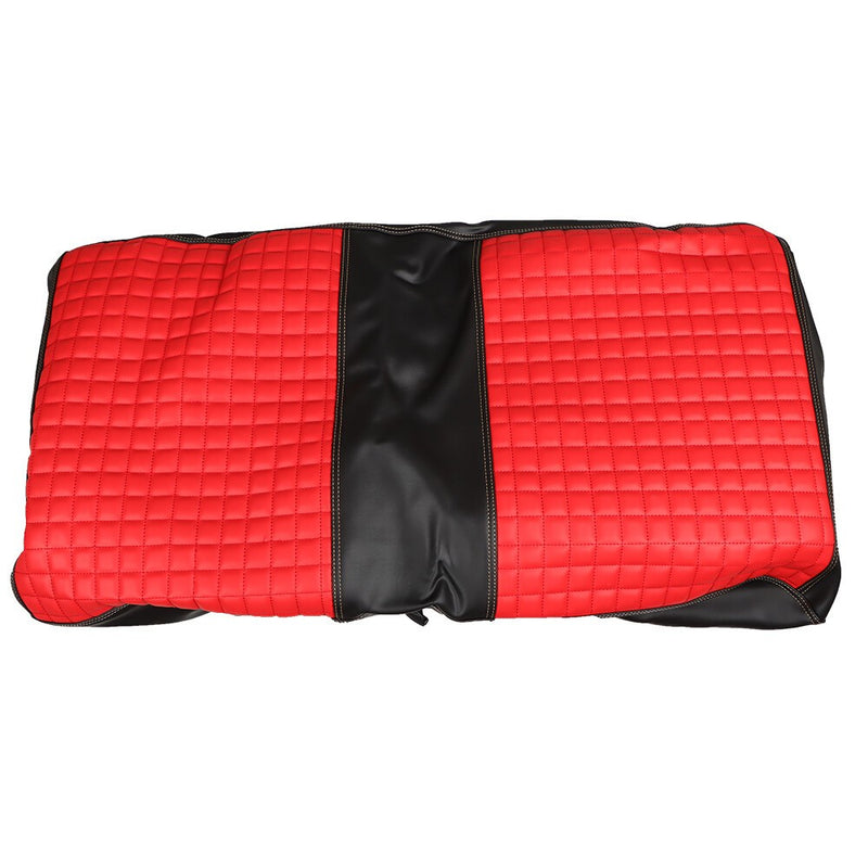 DURAFORCE Red Golf Cart Seat Cover Diamond Stitch Front Rear Club Car Precedent 2004+