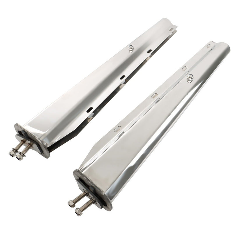 DURAFORCE 1 1/8" Bolt Semi Truck 30" Stainless Steel Tapered Straight Mud Flap Hanger