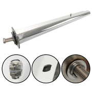 DURAFORCE 1 1/8" Bolt Semi Truck 30" Stainless Steel Tapered Straight Mud Flap Hanger