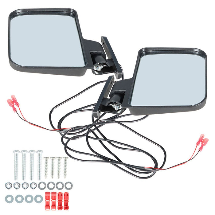 DURAFORCE Golf Cart Side Mirrors with LED Arrow Turn Signal for EZGO Club Car Yamaha