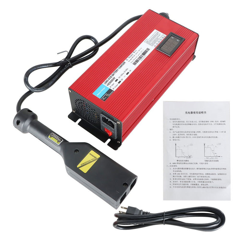DURAFORCE 36V 12A Golf Cart Battery Charger for EzGo Club Car TXT D Style Plug