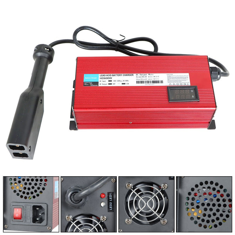 DURAFORCE 36V 12A Golf Cart Battery Charger for EzGo Club Car TXT D Style Plug