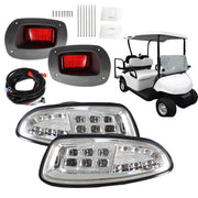 DURAFORCE EZGO RXV 2008-15 Golf Cart LED Headlight & Tail Light Kit Deluxe Street Set