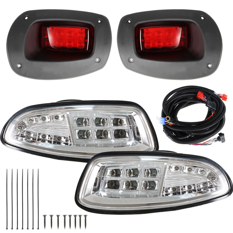 DURAFORCE EZGO RXV 2008-15 Golf Cart LED Headlight & Tail Light Kit Deluxe Street Set