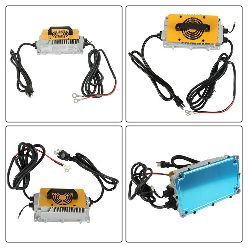 DURAFORCE 48V 15A Golf Cart Charger for EZGO Club Car Yamaha O-Type Terminal Compatible