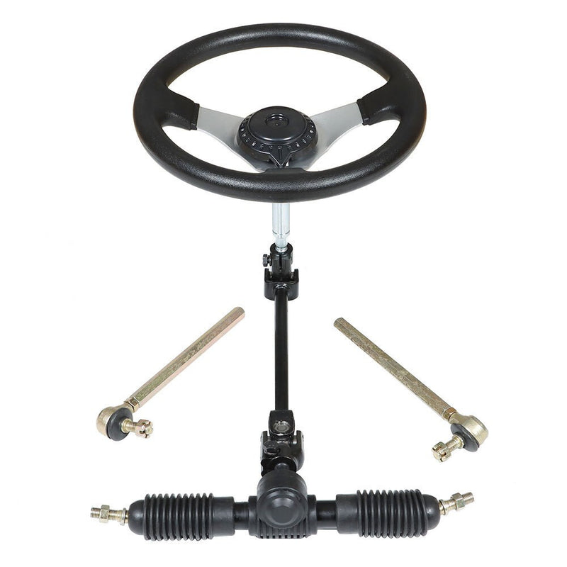 DURAFORCE 110cc Go Kart Steering Wheel Assembly Steel Gear Rack Pinion Set Unused