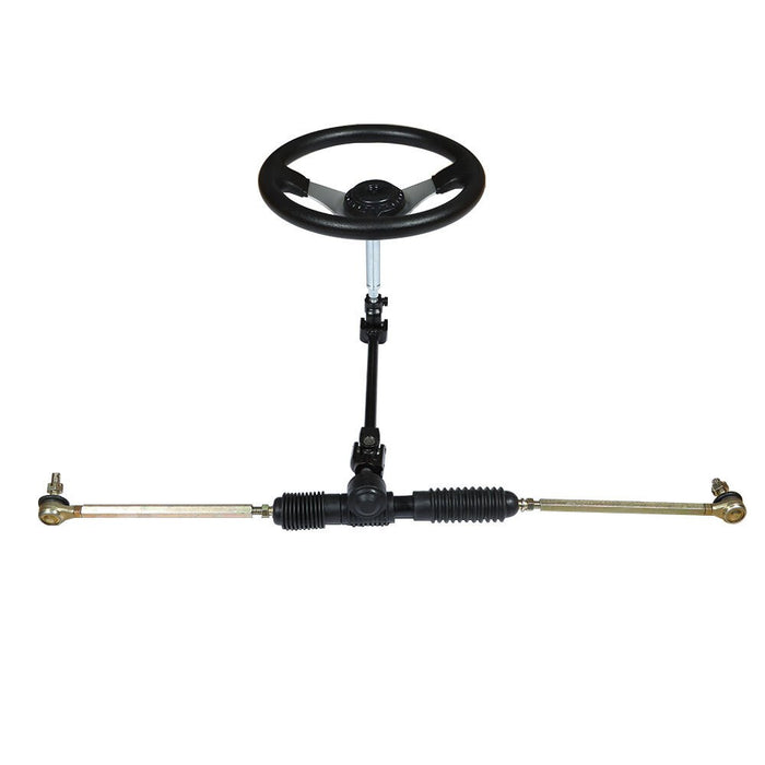 DURAFORCE 110cc Go Kart Steering Wheel Assembly Steel Gear Rack Pinion Set Unused