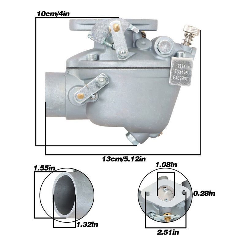 DURAFORCE Marvel Schebler TSX428 Carburetor EAE9510C for Ford Jubilee NAA NAB Tractor