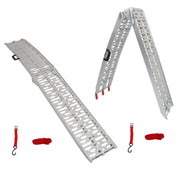 DURAFORCE 2 Aluminum Arched Loading Ramps for Motorcycle ATV UTV Truck Lawnmower US