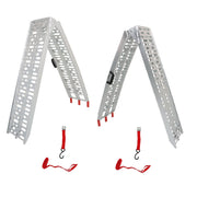 DURAFORCE 2 Aluminum Arched Loading Ramps for Motorcycle ATV UTV Truck Lawnmower US