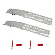 DURAFORCE 2 Aluminum Arched Loading Ramps for Motorcycle ATV UTV Truck Lawnmower US