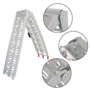 DURAFORCE 2 Aluminum Arched Loading Ramps for Motorcycle ATV UTV Truck Lawnmower US