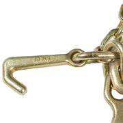 DURAFORCE Tow Chain G70 5/16" x 3ft V-Chain w/ 8" Medium J Hooks & Grab T-Hooks