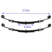 DURAFORCE 2x Black Rear Leaf Springs for EZGO TXT 1996-2013 Golf Cart Heavy Duty