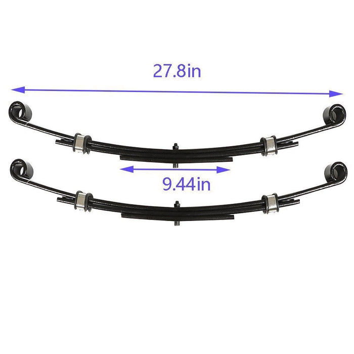 DURAFORCE 2x Black Rear Leaf Springs for EZGO TXT 1996-2013 Golf Cart Heavy Duty